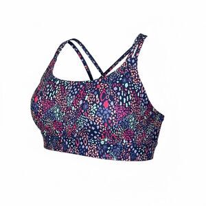 EUC Freely Women’s Plus Size Multi Color Strappy Sports Bra - Size 2X